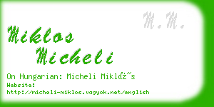 miklos micheli business card